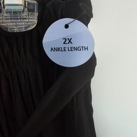 Flowy Black Ankle Length Bloom Seasons Pants - Picture 3 of 4